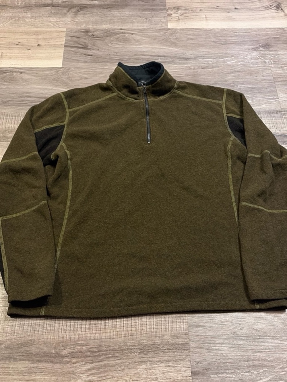 Kuhl Men's Olive Green Quarter-Zip Fleece Pullover